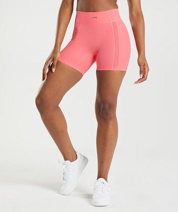 Pantalones Cortos Gymshark Whitney Mesh Mujer Rosas | CO 2772KOR